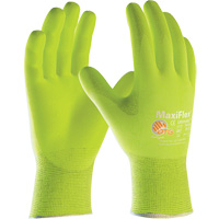 ATG MaxiFlex&reg; Ultimate High Visibility Seamless Gloves, Large, Nitrile Coating, 15 Gauge, Nylon/Elastane Shell Solutions industrielles ALPHA