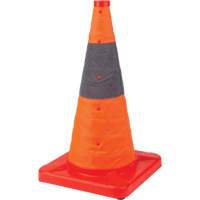 C&ocirc;ne de signalisation repliable, 18" h, Orange Solutions industrielles ALPHA