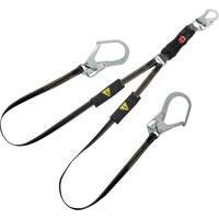 V-Series Welding Energy Absorbing Lanyard, 6', Rebar Hook Center, Snap Hook Leg Ends, Kevlar&reg;/Metal/Nylon Solutions industrielles ALPHA