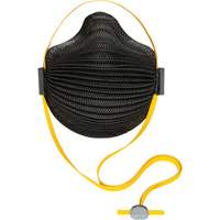 Masques jetables AirWave de la s&eacute;rie M noirs avec SmartStrap et bride compl&egrave;te en mousse, N95, Certifi&eacute; NIOSH, Petit Solutions industrielles ALPHA