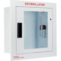 Fully Recessed Large Cabinet with Alarm, Zoll AED Plus&reg;/Zoll AED 3/Cardio-Science/Physio-Control For, Non-Medical Solutions industrielles ALPHA