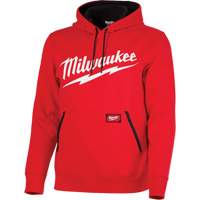 Chandail &agrave; capuchon de poids moyen avec logo Milwaukee, Hommes, Petit, Rouge Solutions industrielles ALPHA