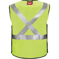 Breakaway Mesh Safety Vest, Black/High Visibility Lime-Yellow, Medium/Small Solutions industrielles ALPHA