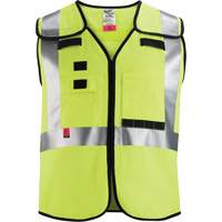 Breakaway Mesh Safety Vest, Black/High Visibility Lime-Yellow, Medium/Small Solutions industrielles ALPHA