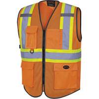 6960 Front Mesh Safety Vest, High Visibility Orange, Medium, Polyester Solutions industrielles ALPHA