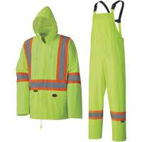 5599 Combinaison de pluie imperm&eacute;able et l&eacute;g&egrave;re, Polyester/PVC, T-petit, Jaune lime haute visibilit&eacute; Solutions industrielles ALPHA