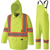 5609 Combinaison de pluie imperm&eacute;able 210D, Polyester/PVC, T-petit, Jaune lime haute visibilit&eacute; Solutions industrielles ALPHA
