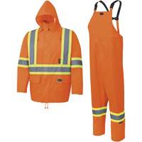 5618 Combinaison de pluie 150D, Polyester/Polyur&eacute;thane, Petit, Orange haute visibilit&eacute; Solutions industrielles ALPHA