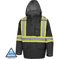 5031BK Waterproof Quilted Safety Parka, Black, Small Solutions industrielles ALPHA