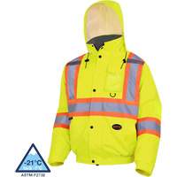 5033 Waterproof Winter Quilted Safety Bomber Jacket, Polyester, High Visibility Lime-Yellow, Small Solutions industrielles ALPHA