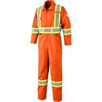 7705T Combinaison ignifuge FR-Tech avec fermetures &agrave; glissi&egrave;re aux jambes, Taille 40 (grand taille), Orange haute visibilit&eacute;, 9,7 cal/cm² Solutions industrielles ALPHA