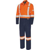 7702BB Combinaison de s&eacute;curit&eacute; FR-Tech 2 tons, Taille 36, Bleu marin/Orange, 10 cal/cm² Solutions industrielles ALPHA
