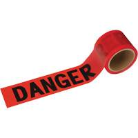 388 Ruban de danger, Bilingue, 3" la x 200' lo, 1,5 mil, Noir/rouge Solutions industrielles ALPHA