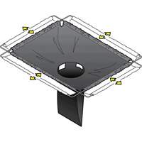 Square Ultra-Drain Guard&reg; Catch Basin Insert with Overflow Port, Oil & Sediment, 16" - 28" L x 20" - 36" W Solutions industrielles ALPHA