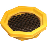 Ultra-Drum Tray avec grille, 32" lo x 32" la x 8,1" h, Cap. de d&eacute;versement 21,1 gal. US Solutions industrielles ALPHA