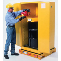 Single Drum Ultra-Safety Cabinet Bladder System, 37,8" lo x 37,8" la x 6,3" h, Capacit&eacute; de charge 1500 lb Solutions industrielles ALPHA