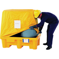 2-Drum Spill Pallet Pullover Cover Solutions industrielles ALPHA