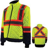 Manteau pour installations frigorifiques, Polyester, Orange haute visibilit&eacute;, Petit Solutions industrielles ALPHA