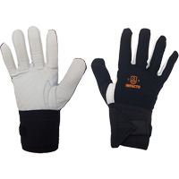 Left-Hand Anti-Impact Glove, 7/Small, Grain Leather Palm, Elastic Cuff Solutions industrielles ALPHA