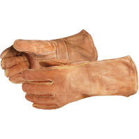 Gants de soudage bruns de luxe Endura 505BS, Cuir de vache refendu, Taille Grand Solutions industrielles ALPHA