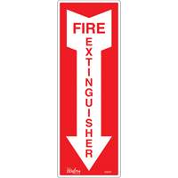 "Fire Extinguisher" Sign, 5" x 14", Vinyl, English with Pictogram Solutions industrielles ALPHA
