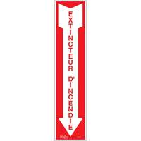 "Extincteur d'incendie" Sign, 4" x 18", Vinyl, French with Pictogram Solutions industrielles ALPHA