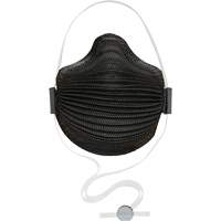 Masques jetables AirWave s&eacute;rie M noirs avec SmartStrap et embout nasal, N95, Certifi&eacute; NIOSH, Moyen/grand Solutions industrielles ALPHA