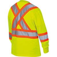 6969 Women's Bird's-Eye Long-Sleeved Safety Shirt, Polyester, X-Small, High Visibility Lime-Yellow Solutions industrielles ALPHA