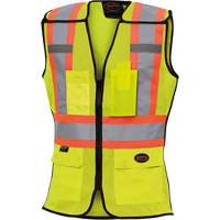 489 Women's High-Visibility Safety Tear-Away Vest, High Visibility Lime-Yellow, X-Small, Polyester Solutions industrielles ALPHA
