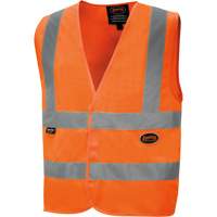 6885 High-Visibility Tricot Safety Vest, High Visibility Orange, Small, Polyester Solutions industrielles ALPHA
