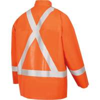 5990J Super Heavy-Duty FR/Arc Resistant Safety Rain Jacket, Small, High Visibility Orange, 11 cal/cm² Solutions industrielles ALPHA