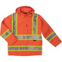 Manteau de s&eacute;curit&eacute; imperm&eacute;able en tissu ind&eacute;chirable Ripstop, Polyester, T-petit, Orange haute visibilit&eacute; Solutions industrielles ALPHA