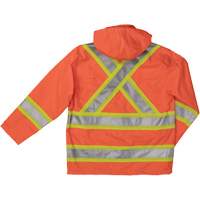 Manteau de s&eacute;curit&eacute; imperm&eacute;able en tissu ind&eacute;chirable Ripstop, Polyester, T-petit, Orange haute visibilit&eacute; Solutions industrielles ALPHA