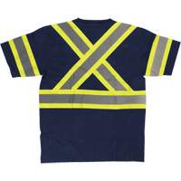 Short Sleeve Safety T-Shirt, Cotton, X-Small, Navy Blue Solutions industrielles ALPHA