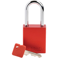 Cadenas de verrouillage Velocity, Rouge, Cl&eacute;s diff&eacute;rentes, Aluminium, Largeur de 1-1/2" Solutions industrielles ALPHA