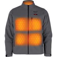 Manteau chauffante M12 ToughShell (manteau seulement), Hommes, Moyen, Gris Solutions industrielles ALPHA