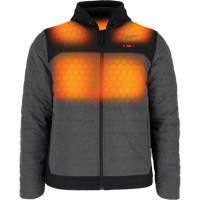 Veste chauffante M12 QuietShell avec pile, Hommes, Petit, Gris Solutions industrielles ALPHA
