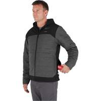 Veste chauffante M12 QuietShell avec pile, Hommes, Petit, Gris Solutions industrielles ALPHA