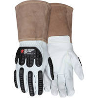 Gants en cuir pour le soudage, Moyen, Paume en Ch&egrave;vre, Poignet Manchette Solutions industrielles ALPHA