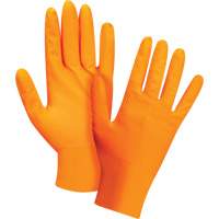 Heavyweight Tactile Grip Examination Gloves, Small, Nitrile, 8-mil, Powder-Free, Orange Solutions industrielles ALPHA