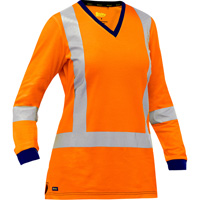Bisley&reg; Women's X-Back Long Sleeve Shirt, Poly-Cotton, Small, High Visibility Orange Solutions industrielles ALPHA