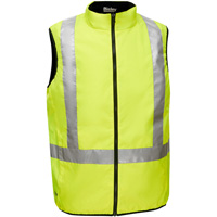Bisley&reg; X-Back Reversible Puffer Vest, High Visibility Lime-Yellow, Small, Polyester Solutions industrielles ALPHA