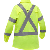 Bisley&reg; X-Back Women's Long Sleeve Work Shirt with X-Airflow, Poly-Cotton, Small, High Visibility Lime-Yellow Solutions industrielles ALPHA