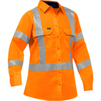 Bisley&reg; X-Back Women's Long Sleeve Work Shirt with X-Airflow, Poly-Cotton, Small, High Visibility Orange Solutions industrielles ALPHA