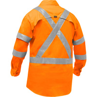 Bisley&reg; X-Back Women's Long Sleeve Work Shirt with X-Airflow, Poly-Cotton, Small, High Visibility Orange Solutions industrielles ALPHA