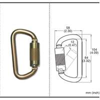 CP-03015-2 Zinc Plated Carabiner with 3/4" Gate Opening, Steel Solutions industrielles ALPHA