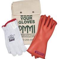 Ensemble de gants isolants en caoutchouc pour l'&eacute;lectricit&eacute;, ASTM classe 0, Taille 8, 11" lo Solutions industrielles ALPHA