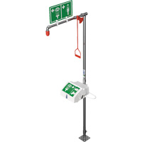 Douche combin&eacute;e avec cuvette ferm&eacute;e en ABS et entr&eacute;e inf&eacute;rieure, Socle Solutions industrielles ALPHA