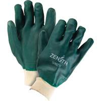 Double Dipped Green Gloves, 10" L, PVC, Cotton Jersey Inner Lining, 70-mil Solutions industrielles ALPHA
