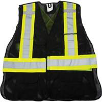 CSA Compliant Surveyor Vest, Black, Medium, Polyester Solutions industrielles ALPHA